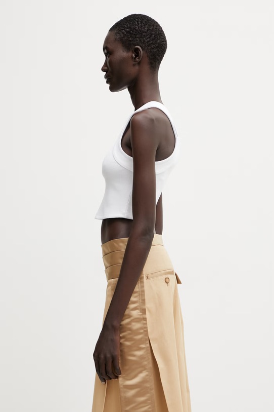 WRSTBHVR Anitra crop top damski W1525SB.2950 alb SS26