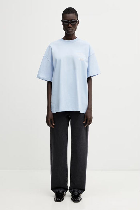 WRSTBHVR Studio V13 tricou de damă din bumbac U1026TT.3440 albastru