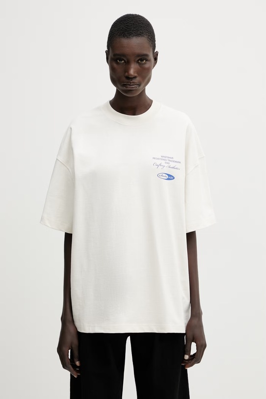 Clothing WRSTBHVR Studio V13 t-shirt cotton Women's U1026TT.3440 beige