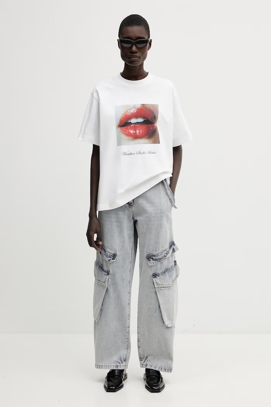 WRSTBHVR Zalno t-shirt cotton Women's U1026TT.3441 white