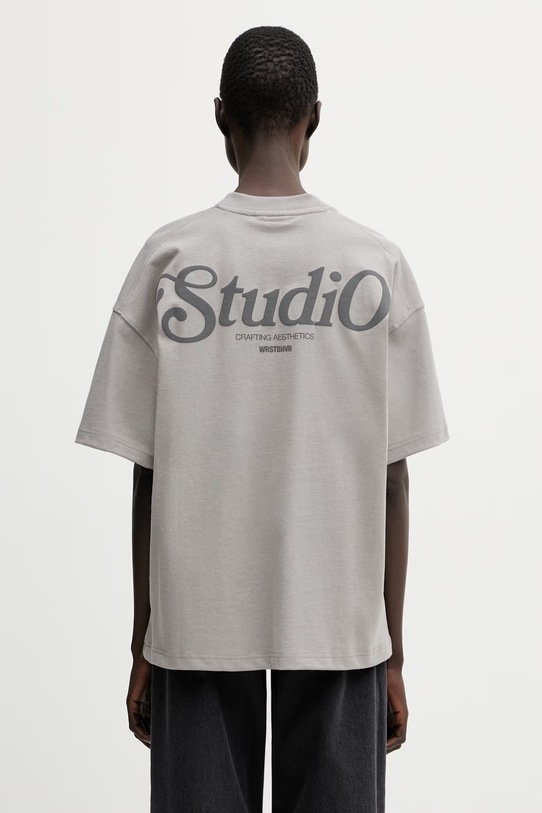 Ρούχα WRSTBHVR Reen V2 t-shirt βαμβακερό γυναικείο U1026TT.3460 γκρί