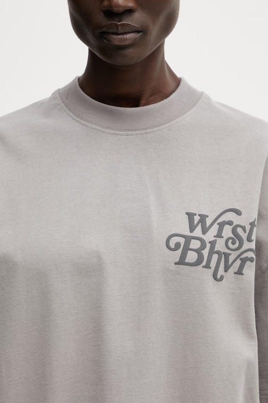 WRSTBHVR Reen V2 t-shirt βαμβακερό γυναικείο γκρί U1026TT.3460