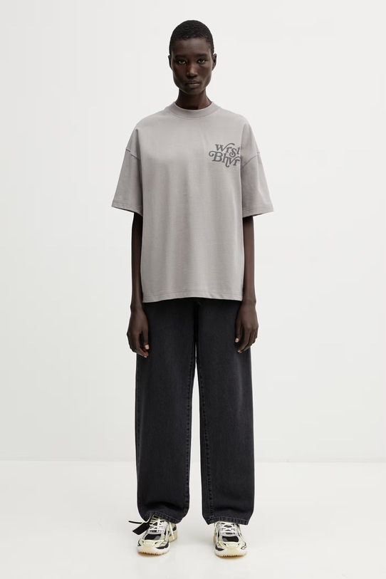 WRSTBHVR Reen V2 t-shirt βαμβακερό γυναικείο U1026TT.3460 γκρί