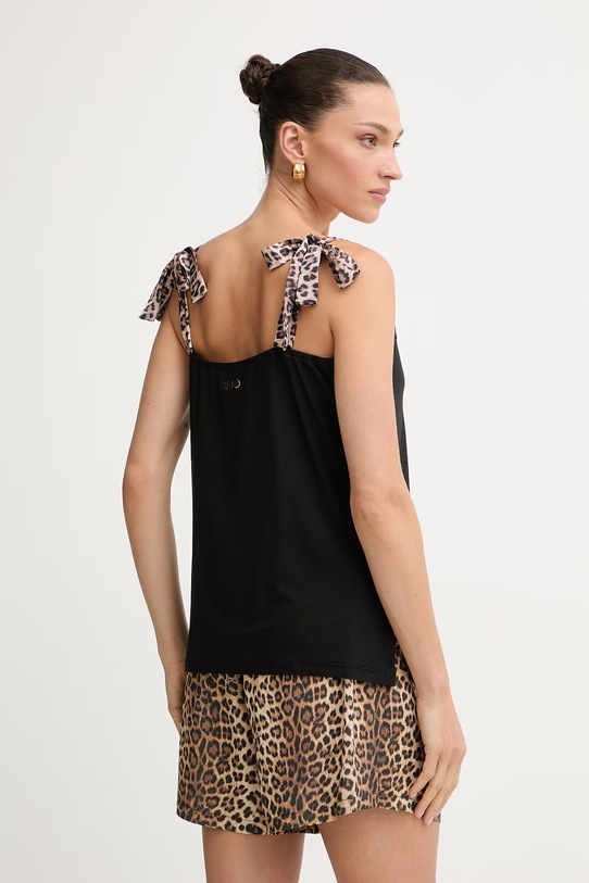 Odzież Liu Jo top damski z wiskozy VA6114.JS360 czarny