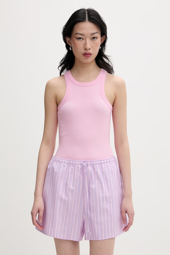 Marimekko top dámský bavlněný růžová m095485