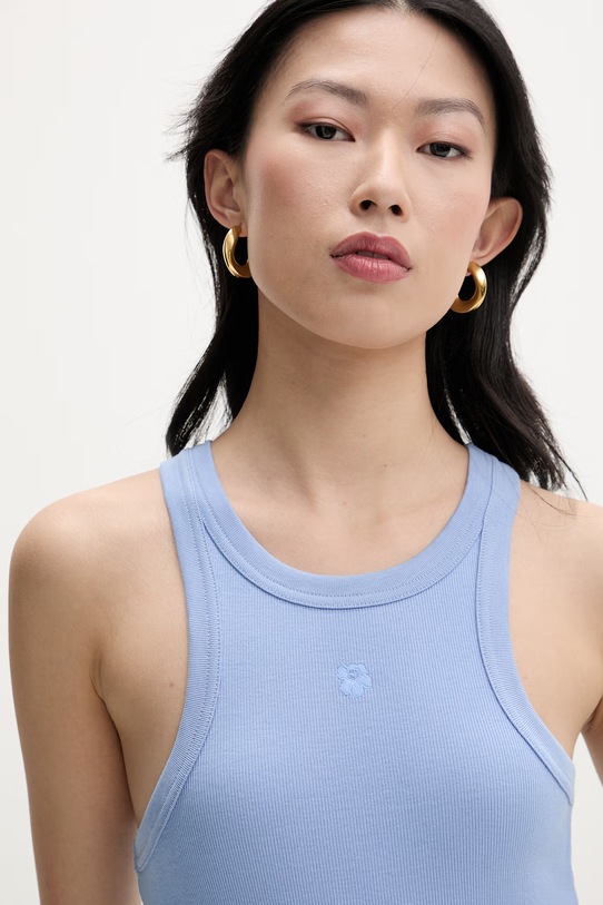 Marimekko top damski bawełniany niebieski m095485