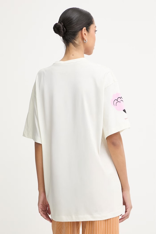 Odzież Marimekko T-shirt damski bawełniany 095521 beżowy