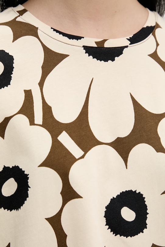 Marimekko T-shirt damski bawełniany 095505 beżowy