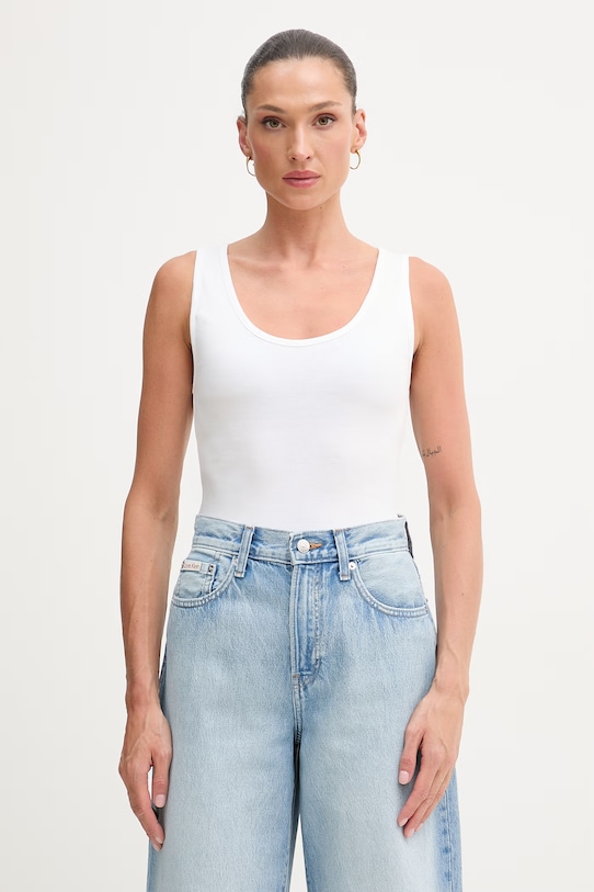 United Colors of Benetton top damski bawełniany biały 3GA8DH018