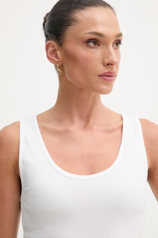 United Colors of Benetton top damski bawełniany biały 3GA8DH018