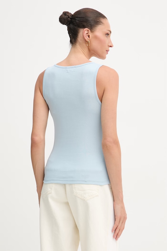 United Colors of Benetton top damski bawełniany 3GA8DH018 niebieski SS26