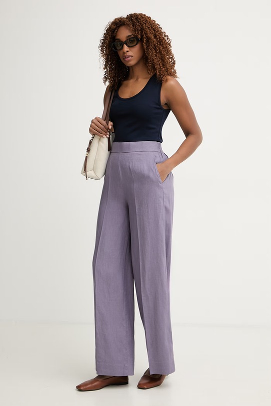 United Colors of Benetton top damski bawełniany 3GA8DH018 granatowy SS26