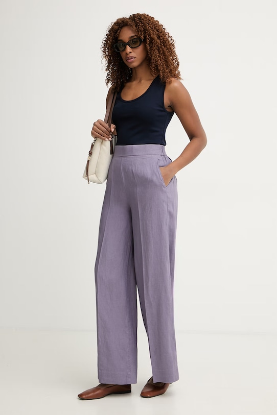 United Colors of Benetton top damski bawełniany 3GA8DH018 granatowy SS26