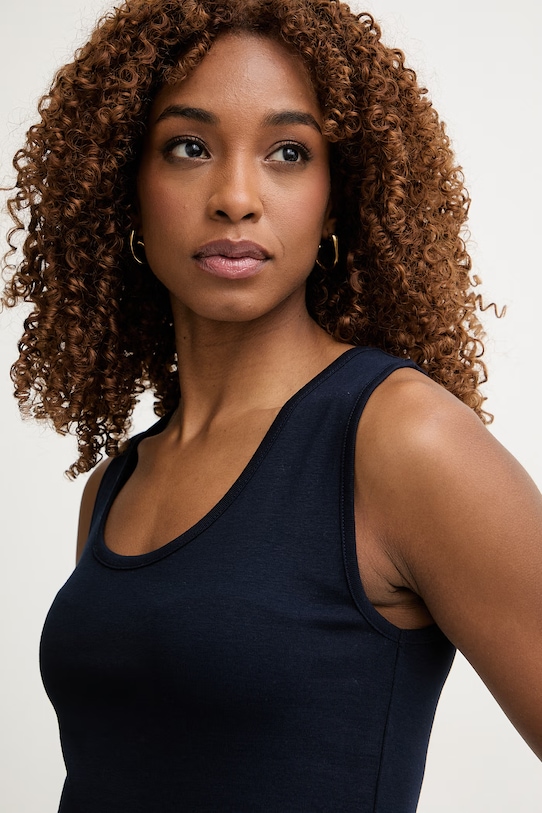 United Colors of Benetton top damski bawełniany granatowy 3GA8DH018