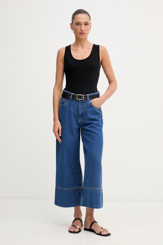 United Colors of Benetton top damski bawełniany 3GA8DH018 czarny SS26