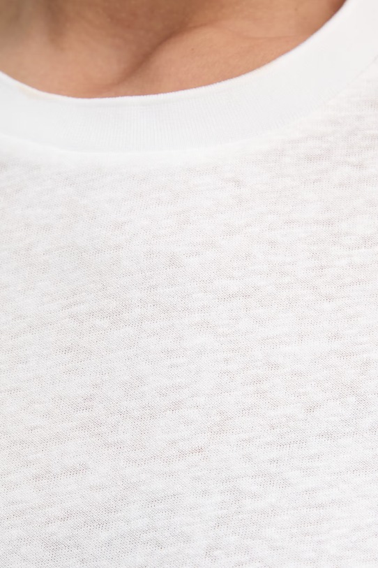 Sisley majica za žene s lanom 3Q8AL108V bijela