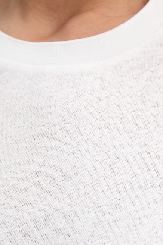 Sisley majica za žene s lanom 3Q8AL108V bijela