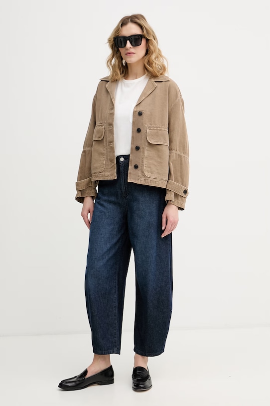 Sisley majica za žene od pamuka 3I1XL108S bijela SS26