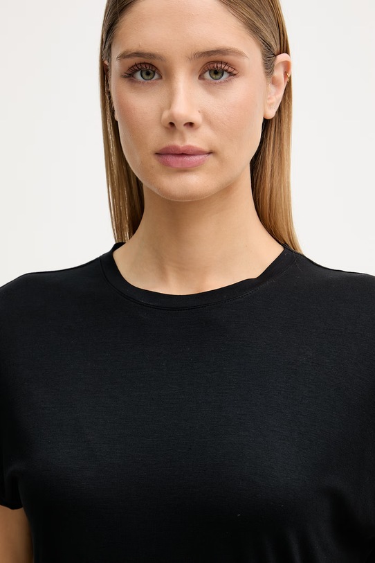 Sisley basic tričko dámske z viskózy čierna 3Z14L108T