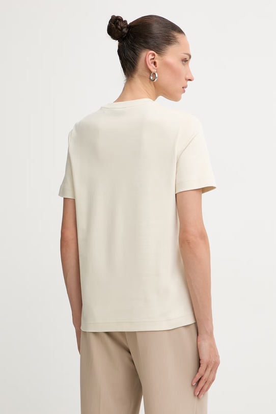 Odzież BOSS T-shirt damski bawełniany Ecosa3 50571610 beżowy