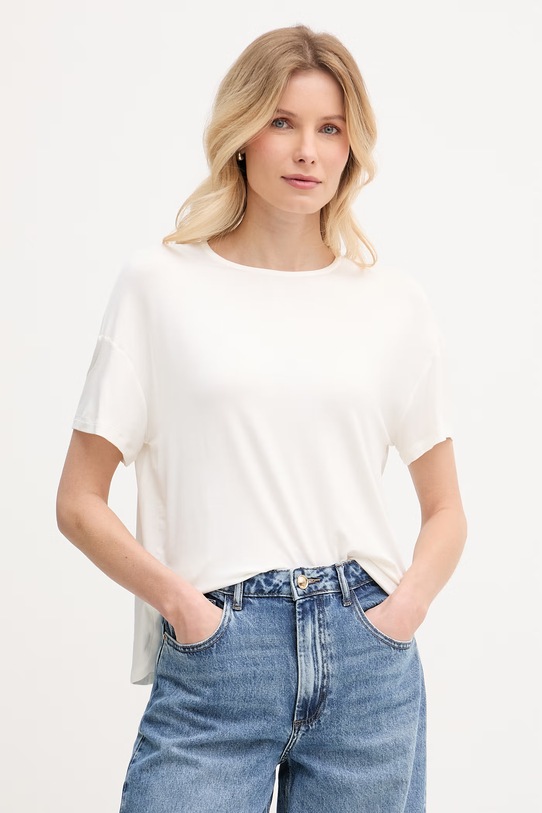 United Colors of Benetton футболка жіноча з віскозою бежевий 3Z12D10C0