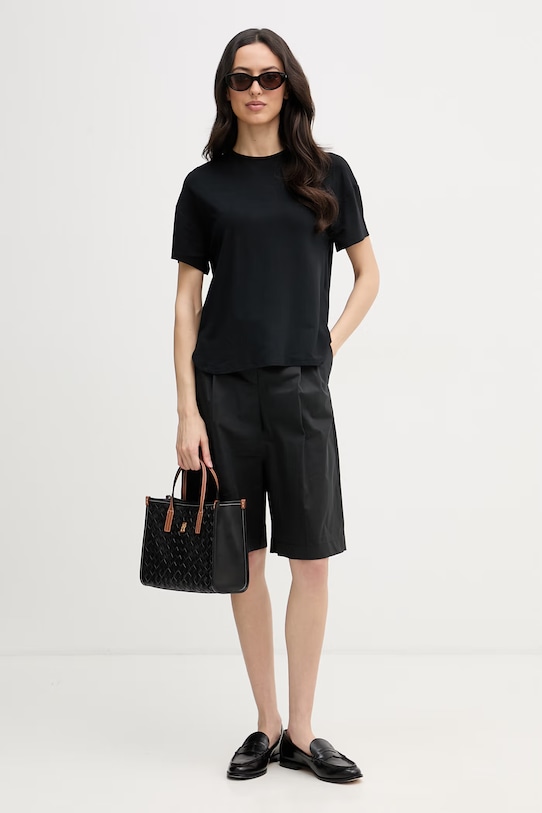 United Colors of Benetton tričko dámské s viskózou 3Z12D10C0 černá SS26