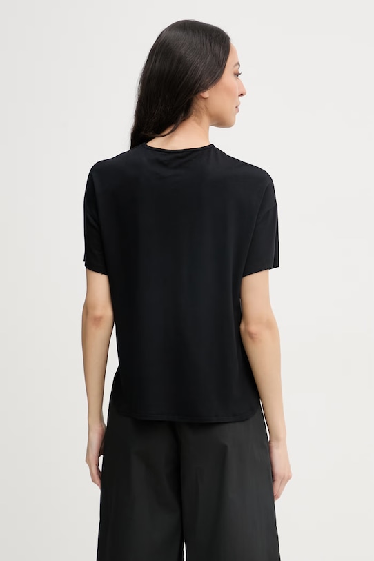 Oblečení United Colors of Benetton tričko dámské s viskózou 3Z12D10C0 černá