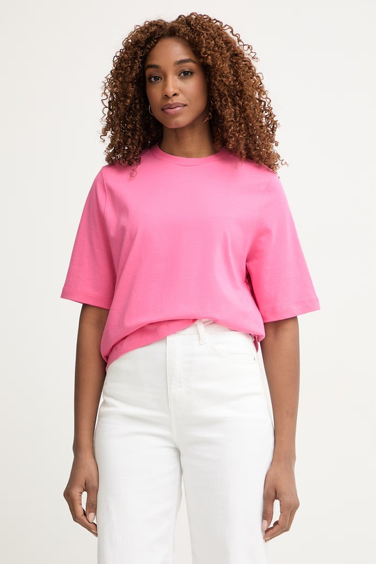 United Colors of Benetton T-shirt damski bawełniany różowy 3BL0E17G5.