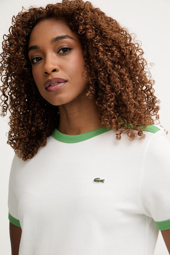 Lacoste T-shirt damski bawełniany biały TF1836