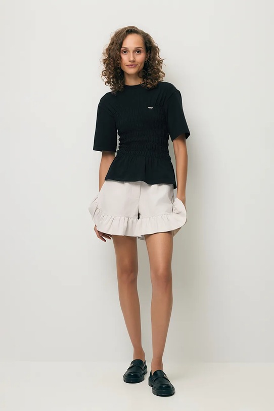 Oblečenie BIZUU tričko dámske bavlnené s elastanom SORIA SORIA.CZARNY čierna