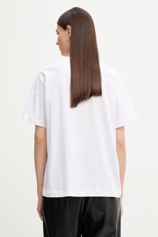 Odzież MUNTHE t-shirt damski bawełniany BALWIN 261113026160 biały