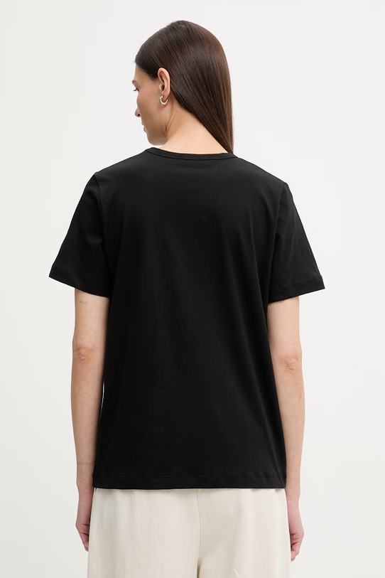 Odzież MUNTHE t-shirt damski bawełniany BILCIS 261113126160 czarny