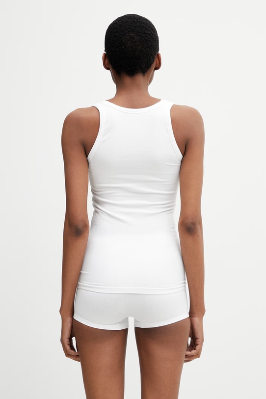 Odzież MM6 Maison Margiela top bieliźniany damski z bawełny MKD520010 biały