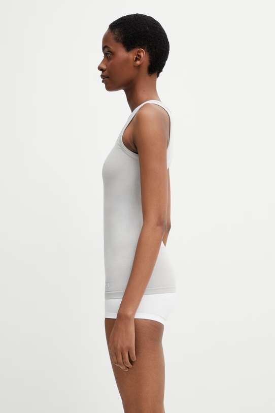 MM6 Maison Margiela top bieliźniany damski z bawełny MKD520010 szary SS26