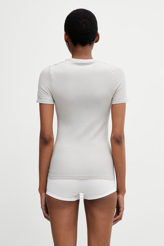 Odzież MM6 Maison Margiela T-shirt bieliźniany damski z bawełną MKMU40010 szary