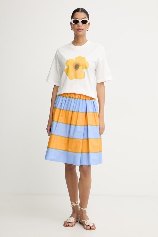 Never Fully Dressed T-shirt oversize damski bawełniany NFDTO2246 biały SS26