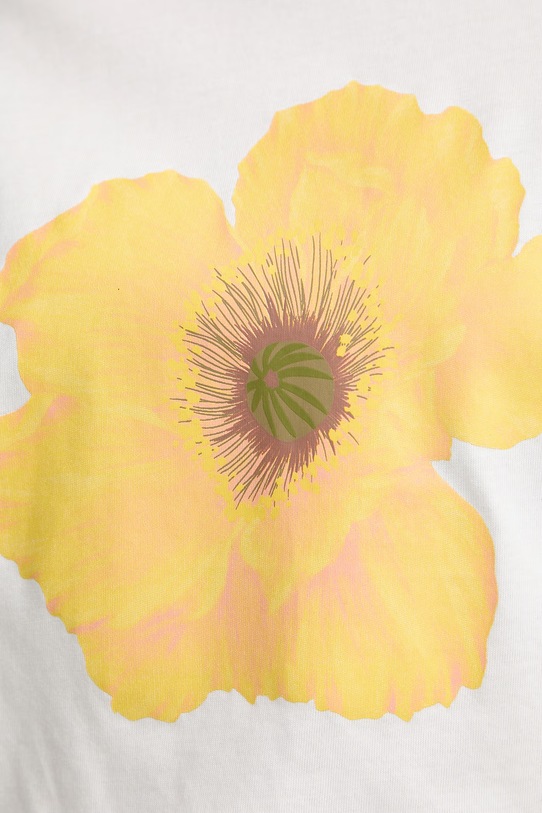 Never Fully Dressed T-shirt oversize damski bawełniany NFDTO2246 biały