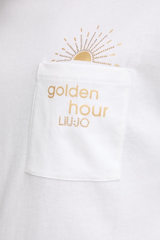 Liu Jo T-shirt damski bawełniany VA6161.JS923 beżowy