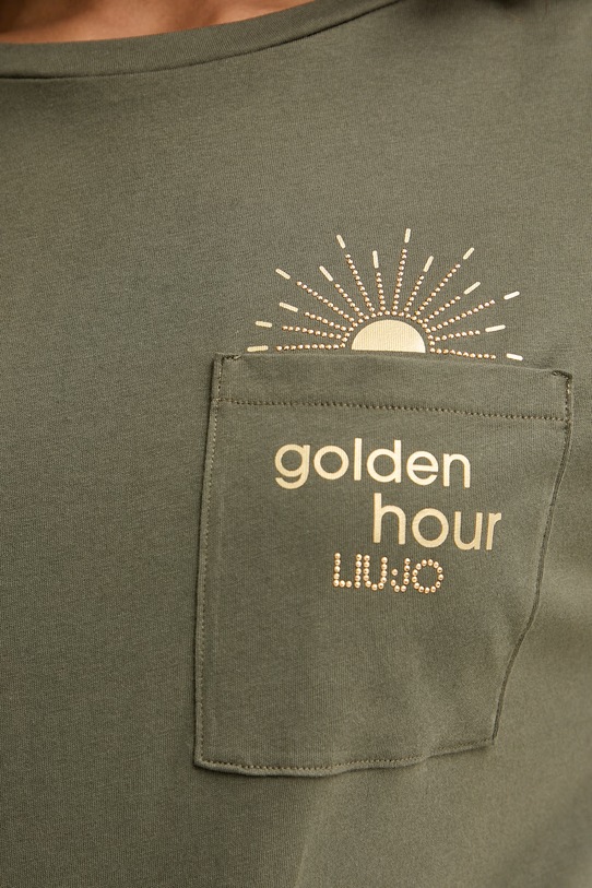 Liu Jo футболка жіноча бавовняна зелений VA6161.JS923