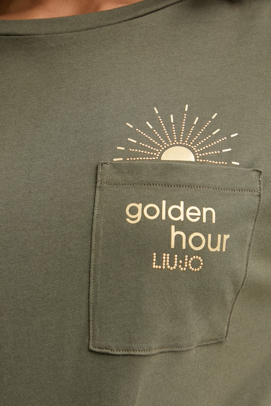 Liu Jo футболка жіноча бавовняна зелений VA6161.JS923