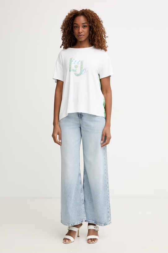 Liu Jo T-shirt damski VA6164.JS360 biały SS26