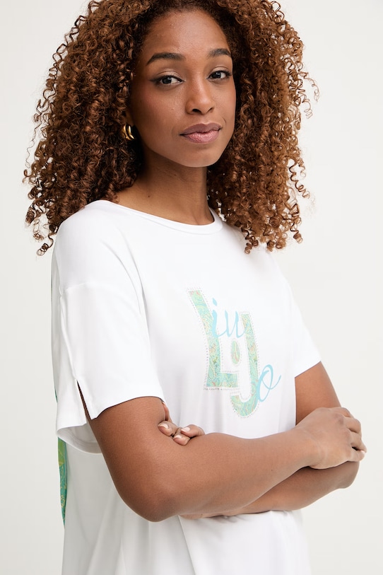 Liu Jo T-shirt damski biały VA6164.JS360