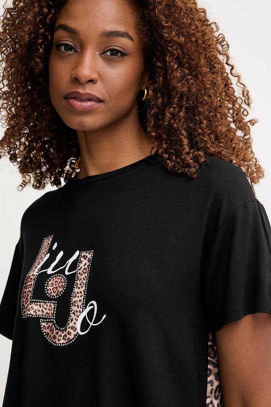 Liu Jo T-shirt damski czarny VA6164.JS360
