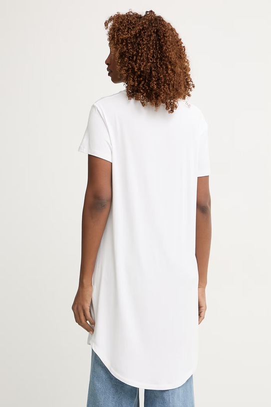 Odzież Liu Jo T-shirt damski z wiskozy VA6168.JS360 biały