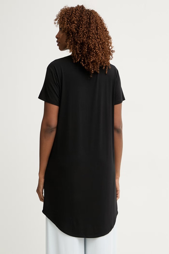 Odzież Liu Jo T-shirt damski z wiskozy VA6168.JS360 czarny