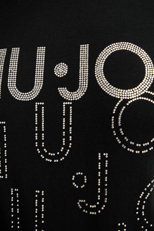 Liu Jo majica za žene od pamuka s elastanom crna VA6171.JS003