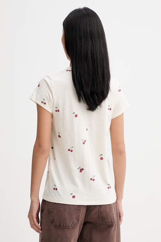 Oblečení rag & bone tričko dámské bavlněné RE7A26ST3SW béžová