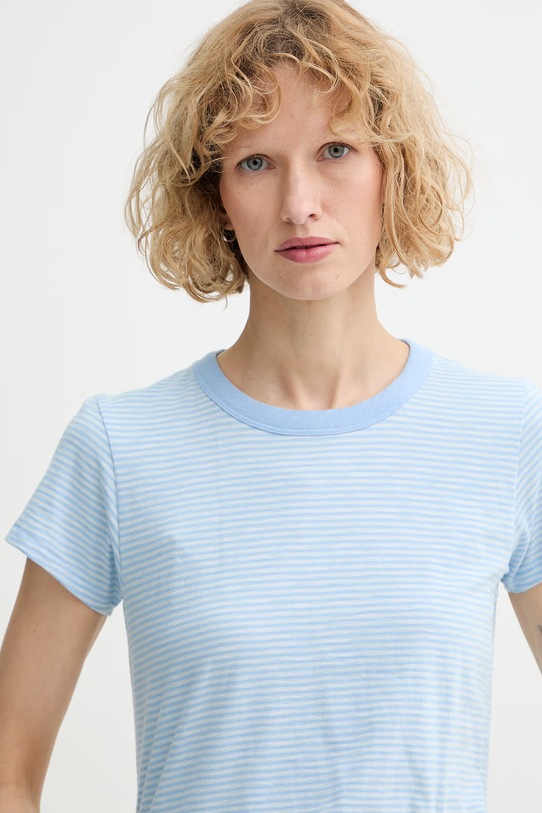 Rag & Bone tricou pentru femei, din bumbac albastru RE7C25FT3SW