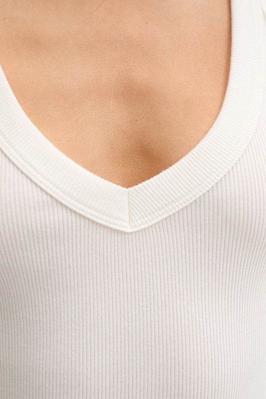 ViCOLO top pentru femei din bumbac cu elastan UAB0018 bej
