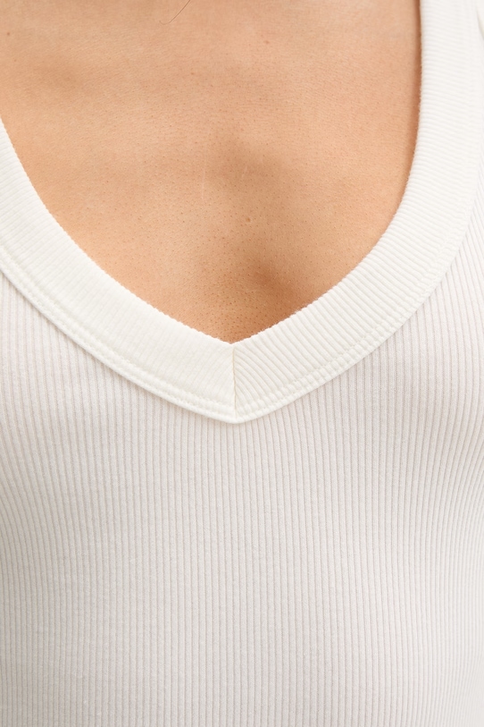 ViCOLO top pentru femei din bumbac cu elastan UAB0018 bej